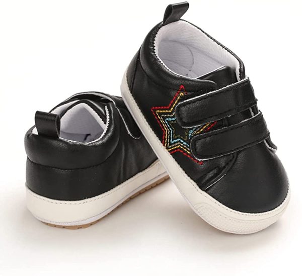 Cheerful Mario Baby First Walking Shoes Baby Boys Girls Pram Shoes Infant Prewalkers Soft PU Leather Anti-Slip - Image 3