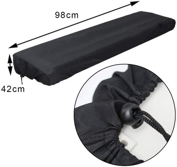 nuosen Piano Keyboard Cover??61 Key Digital Piano Dust Cover Yamaha Keyboard Cover with Drawstring Locking Clasp for Electronic Keyboard, Casio, Roland, Consoles - Image 2