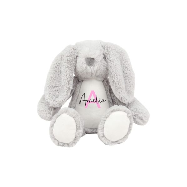 Personalised Bunny Rabbit Soft Toy with Name & Initial, Customisable Baby Gift, New Baby Gift, Newborn Baby Gift, Baby Boy, Baby Girl, Custom Teddy Bear, Keepsake, Baby Shower Gift, Christening Gift, Easter Bunny, Easter Gift - Image 4