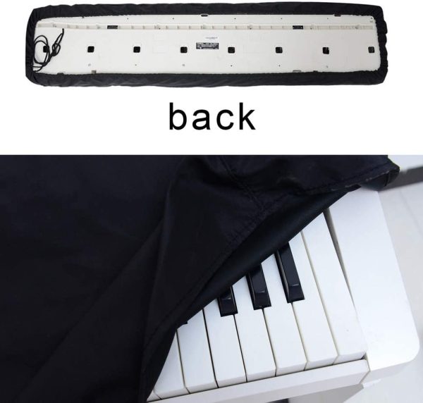 nuosen Piano Keyboard Cover??61 Key Digital Piano Dust Cover Yamaha Keyboard Cover with Drawstring Locking Clasp for Electronic Keyboard, Casio, Roland, Consoles - Image 6