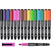 Whiteboard Markers, Shuttle Art 15 Colours Magnetic Whiteboard Pens with Eraser, Fine Point Dry W...