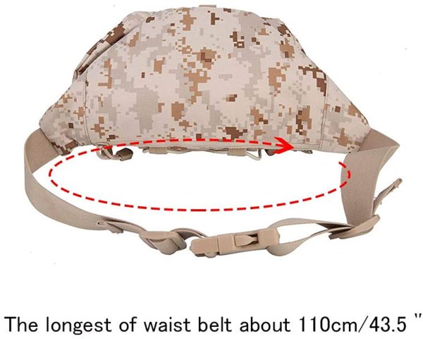 OLEADER Tactical Waist Pack Military Fanny Packs Hip Belt bag Pouch Tool Organizer for Outdoor Hiking Climbing Fishing Hunting Bum Bag - Image 7