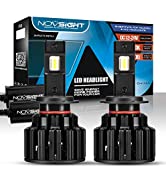 NOVSIGHT H7 LED Headlight Bulbs 100W (50W/Bulb) 20000LM (10000LM/Bulb) 6000K Beam Lampe All-in-On...