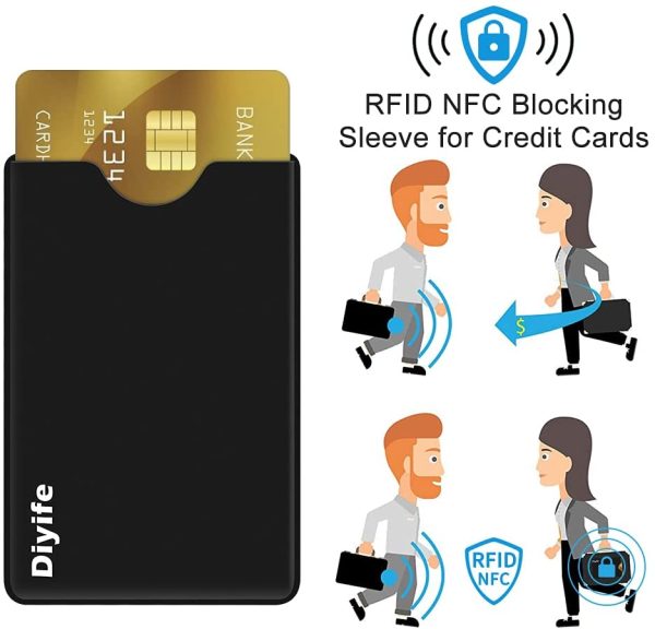 Diyife RFID Blocking Sleeves, [8 Pack] [T??V Certification] Anti-Theft Credit Card Protector RFID & NFC Contactless Card Security Holders Prevent Identity Theft for Credit, Debit Cards - Image 2