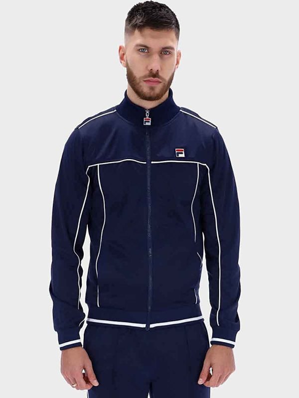 Fila Vintage Terry Jacket Track Top - Navy - Image 3