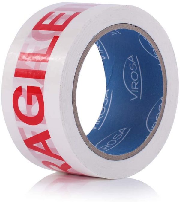 Extra Value Fragile Packing Tape | 6 Rolls Per Pack 48mm x 66m | Ideal as Fragile Tape Roll, Packing Tape, Packaging Tape, Tape Pack, Heavy Duty Tape, Packing Tape for Moving House, Box Tape