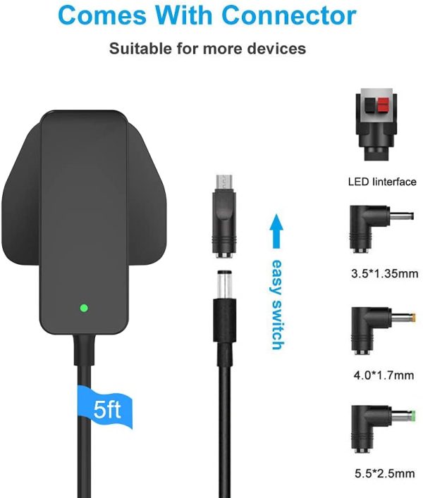 BENSN 12v 2a Power Supply Adapter, AC to DC Adapter Power Cord for Router, Cisco Router power supply, Seagate External Hard Drive, Yamaha Keyboards, CCTV Camera, Led Strips Lights, Home Appliances - Image 6