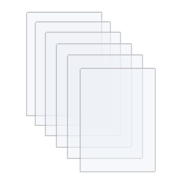 Langaelex 6 Pieces 101.6 x 152.4 x 1.1mm Acrylic Sheets Clear Plexiglass for Picture Frame Glass Replacement, Projects Display, Painting (4 * 6 Inch) - Image 6