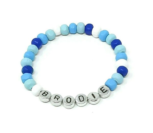 Girl or Boy Personalised Wooden Surfer Bracelet Name Choice Of Colour Birthday - Image 7