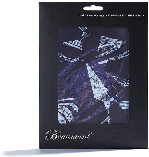 Beaumont Black Marble Musical Polishing & Cleaning Patterned Instruments Trumpet Clarinet Sax Flute Recycled Microfibre Cleaning Cloth Brass Silver 40 x 30 cm (BFC4030-BM) - Image 4