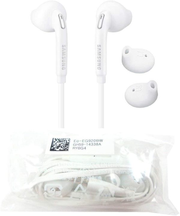 EO-EG920BW White Genuine Samsung Headset / Handsfree / Headphone / Earphone With Volume Control For Samsung Galaxy Phones ( Non Retail Packaging - Bulk Packaging )