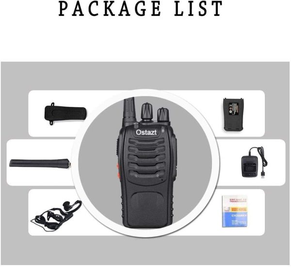 Long Range Walkie Talkie 88E (Updated Version), 2 Way Radio with Rechargeable Li-ion Battery and Earpieces (10 pack) - Image 7