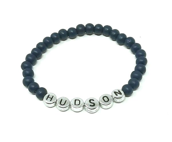 Girl or Boy Personalised Wooden Surfer Bracelet Name Choice Of Colour Birthday - Image 8