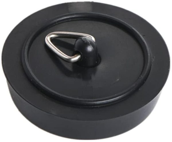 BH02224 Bath Plug, 45mm (1.3/4 inch) - Black, Pack of 2 - Image 2