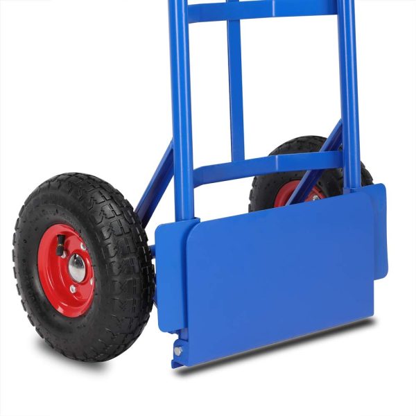 Foldable Hand Truck Sack Barrow Trolley Heavy Duty Steel 200 kg 440 lbs Cart Dolly Industrial Wheels Stair Climber Lightweight