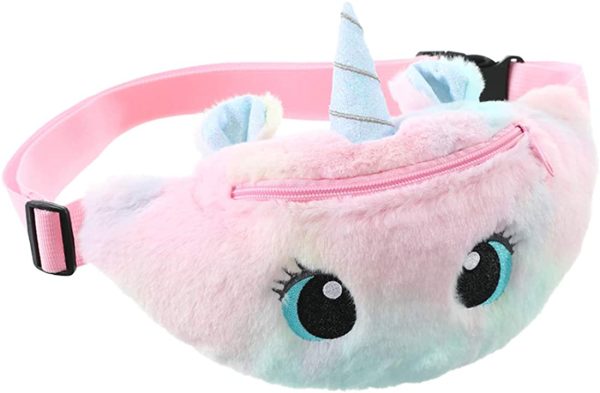 dressfan Unicorn Bum Bag Kids Belt Bag Cute Fanny Pack Hip Waist Bag Lightweight Sling Bag Chest Bag Plush Girls Women - Image 6