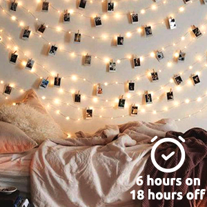 battery fairy lights timer