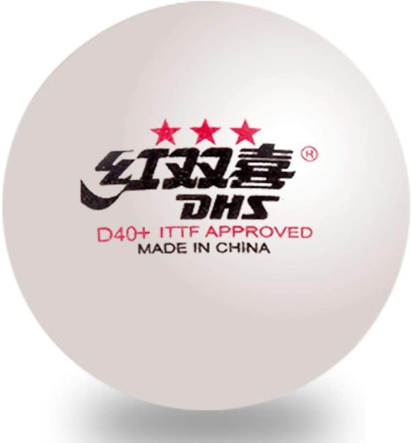 DHS Table Tennis Balls 3 Star White, Professional D40+ Ping Pong Balls Set of 10 ideal for Competition, ITTF Approved Ping-Pong Balls GREAT BOUNCE, POWER AND SPIN - Image 2