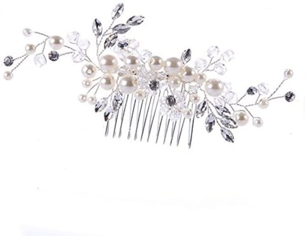 Bridal Flower Side Hair Clips Pearl Bridal Headpiece Wedding Accessories