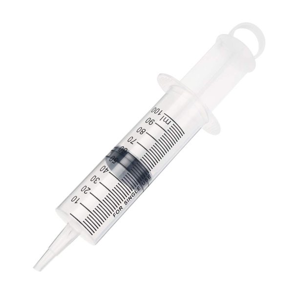 Disposable Plastic Injector Syringe No Needle 100mL For Lab Nutrient Measuring, Mini Garden Watering, Liquids Preparing, Ink Adding, Drawing Oil, Dog/Pig/Calves Feeding, Nursing Tools, 100cc, 1Pc - Image 6