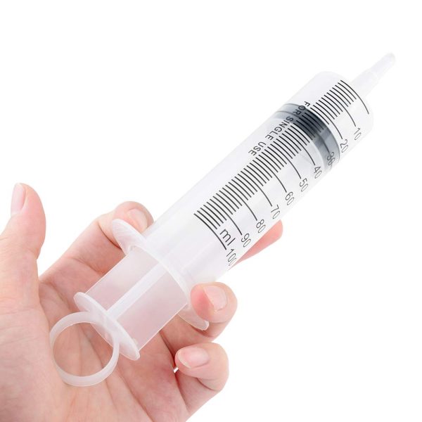 Disposable Plastic Injector Syringe No Needle 100mL For Lab Nutrient Measuring, Mini Garden Watering, Liquids Preparing, Ink Adding, Drawing Oil, Dog/Pig/Calves Feeding, Nursing Tools, 100cc, 1Pc - Image 2