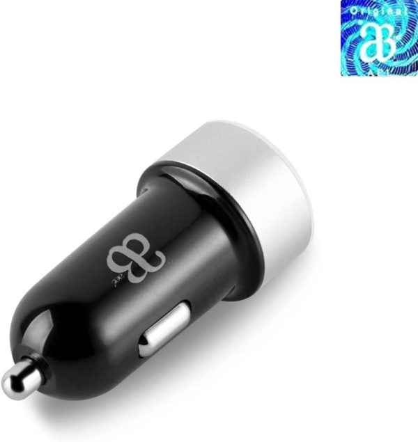 Compact Dual with Light USB Car Charger Adapter for all Mobile Phones iPad, iPhone, iPod, Samsung, HTC, Blackberry, MP3 Players, Digital Cameras, PDAs, Apple, Android, Tablet (DUAL WITH ON LIGHT) - Image 2