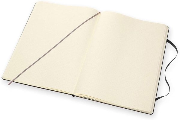 Classic Dotted Notebook, Hard Cover and Elastic Closure, Size 21 x 29.7 cm A4, Colour Black, 192 Pages - Image 2