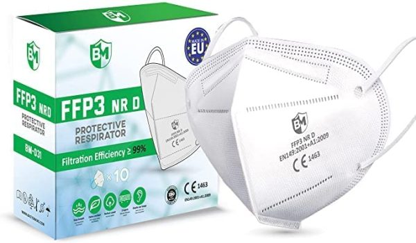 FFP3 Masks Pack of 10 With >99% Filtration Efficiency - Disposable Face Mask UK - Soft And Secure Fit - Image 6