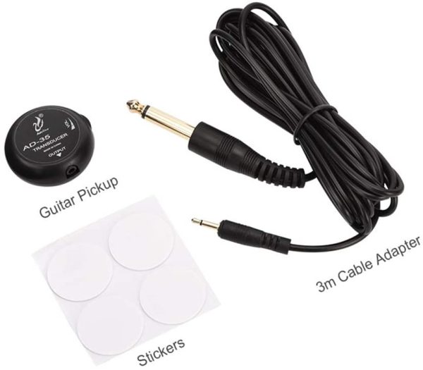 OTraki Acoustic Guitar Passive Pickup Stable Contact Microphone Transducer Self Adhesive Volume Control Piezo Picks Easily AMP UP Pickups for Acoustic Classical Violin Ukulele Mandolin Banjo Cello - Image 6