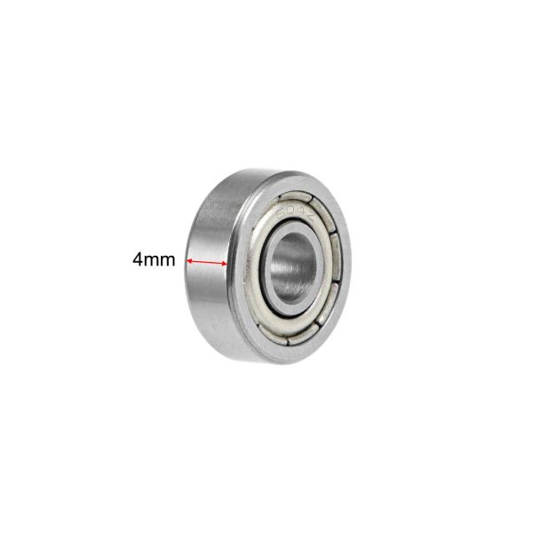 sourcing map 604ZZ Deep Groove Ball Bearings 4mm x 12mm x 4mm Double Shielded Chrome Steel Z2 10pcs - Image 2