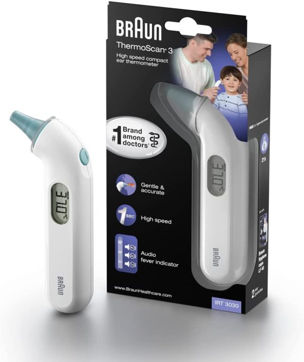 Braun ThermoScan 3 Ear Thermometer (Professional Accuracy, Audio Fever Indicator Reliable, Temperature Screening, Fever, Fast, Easy to Use, Hygienic, Baby, Adults) IRT3030 - Image 6