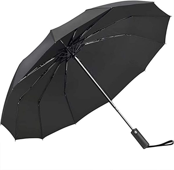 Folding Umbrellas,UV Sun Umbrella,Automatic Black Umbrella,Folding Travel Portable Umbrella Sunscreen, Waterproof and Windproof for Women Men - Image 4