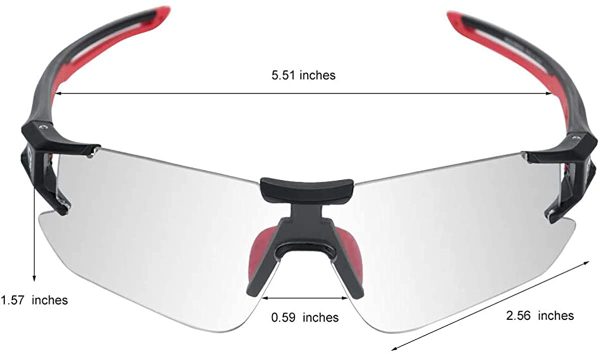 ROCKBROS Cycling Photochromic Sunglasses with UV400 Protection Transparent Rimless Goggles Sports Eyewear for Outdoor Sports Cycling Driving Running Fishing Women Men - Image 6