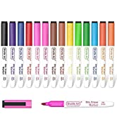 Whiteboard Markers, Shuttle Art 15 Colours Magnetic Whiteboard Pens Fine Tip and Eraser, Dry Wipe...