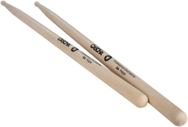 CASCHA professional drumsticks 5A robust maple sticks I drumsticks wood I professional drum accessories I drumsticks maple I drum sticks I drumsticks wooden head model 1 pair (2 pieces) - Image 4