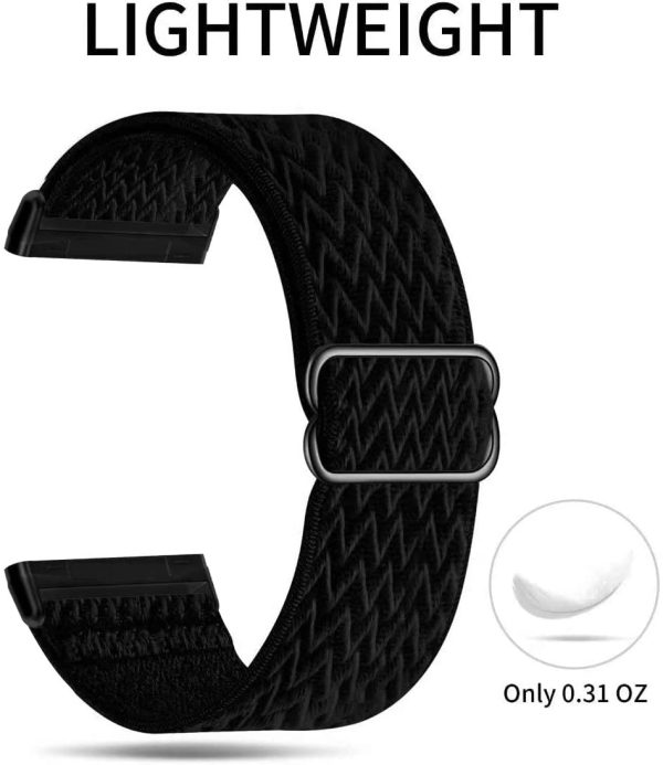 Fengyiyuda Elastic Strap Compatible with Fitbit Versa 3/ Fitbit Sense Strap,Adjustable Nylon Sports Straps for Women Men,Breathable Replacement Wristband - Image 5