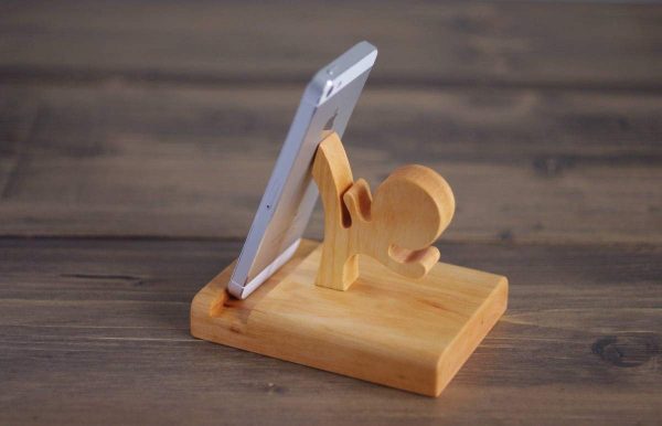 Funny phone stand, wooden iphone stand, ninja phone stand, best friend gift,office table accessories, high tech gift, martial arts karate kickboxing - Image 2