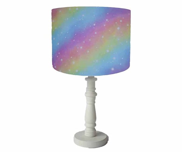 Pastel Galaxy Lampshade For Ceiling Light, Choice of 20cm, 25cm, 30cm Diameter, Nebula Galaxy Light Shade, Pastel Rainbow Bedroom Accessories For Girls, Pastel Galaxy Light Shade For Kids - Image 3