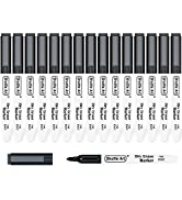 Dry Erase Markers, Shuttle Art 15 Pack Black Magnetic Whiteboard Markers with Erase,Fine Point Dr...