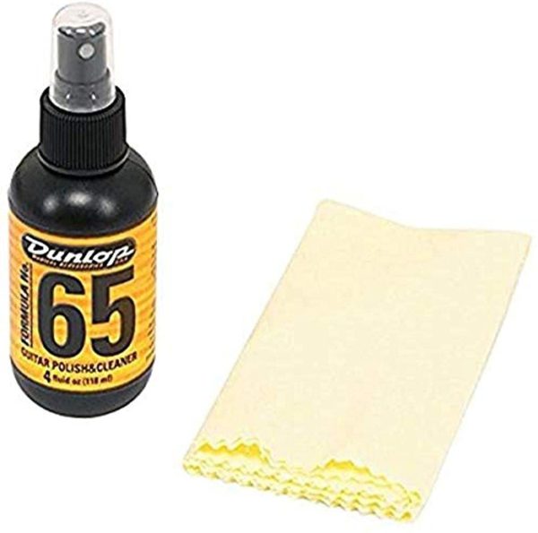 Jim Dunlop Formula 65 with Cloth & GHS Fast Fret Guitar String Cleaner and Lubricant - Image 3