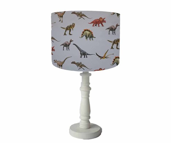 Grey Dinosaur Lampshade, Four Diameter Sizes 20cm, 25cm, 30cm, 40cm, Dinosaur Bedroom Light Shade, Kids Bedside Lampshade, Dinosaur Nursery Decor, Children Dinosaur Light, Grey Floor Lampshade