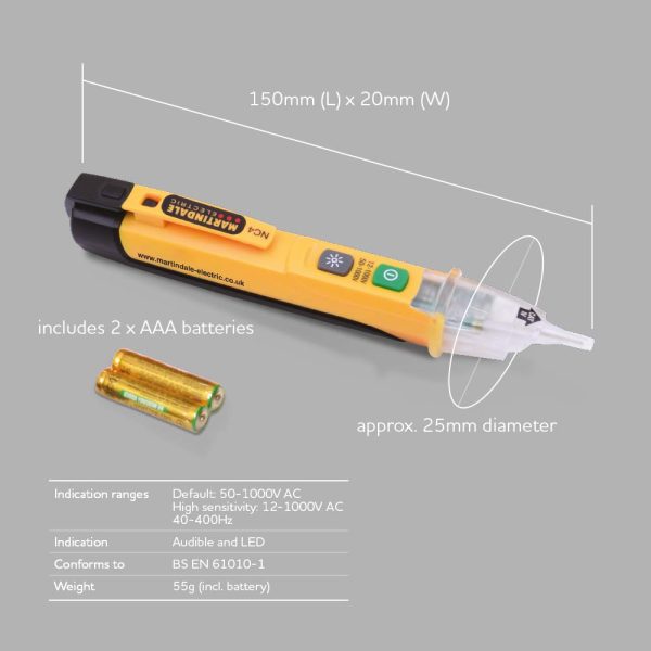 Martindale NC4 Dual Sensitivity Non-contact Voltage Tester - Image 3