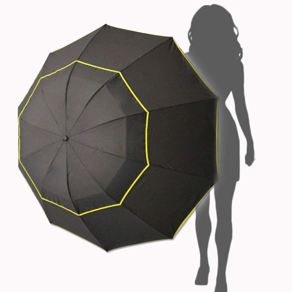 Kalolary Extra Large Golf Umbrella Folding Umbrella Rainproof Compact Oversize, Double Canopy Vented Waterproof Stick Travel Umbrellas for Women & Men Home Use