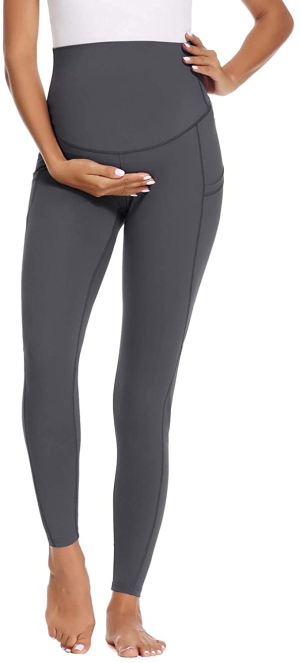 Love2Mi Maternity Sports Trousers Yoga Pants Over The Belly Active Leggings with Pockets - Image 3