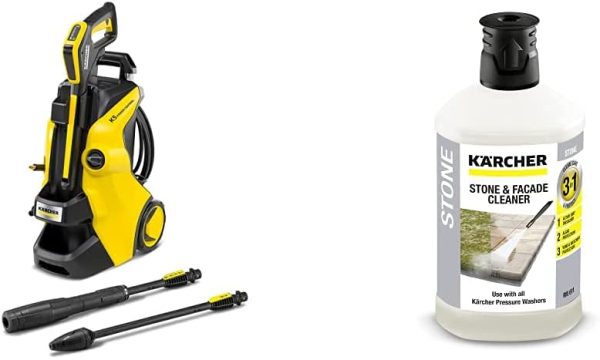 K?rcher K 5 Power Control high pressure washer: Intelligent app support - the solution for a wide range of cleaning tasks & 62957650 3-in-1 Stone Plug and Clean - Black - Image 4