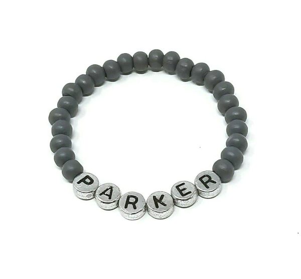 Girl or Boy Personalised Wooden Surfer Bracelet Name Choice Of Colour Birthday