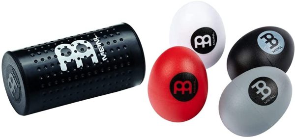 Meinl SH12-M-BK Studiomix Shaker, Black, Medium & ESSET Egg-Shaker Assortment Four Sounds, 4 Pieces - Image 4