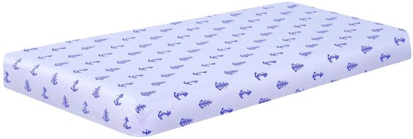 2 X Cot Bed Fitted Sheets, 70 x 140 cm - Anchor Blue - Image 3