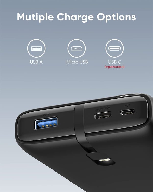 Portable Charger 26800mAh Power Bank: SOARAISE Portable Phone Charger USB C PD 18W Fast Charging External Battery Pack - Image 6