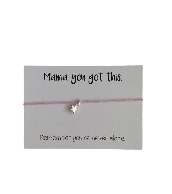 Mama, You Got This wish bracelet, motivational mum gift pink - Image 2